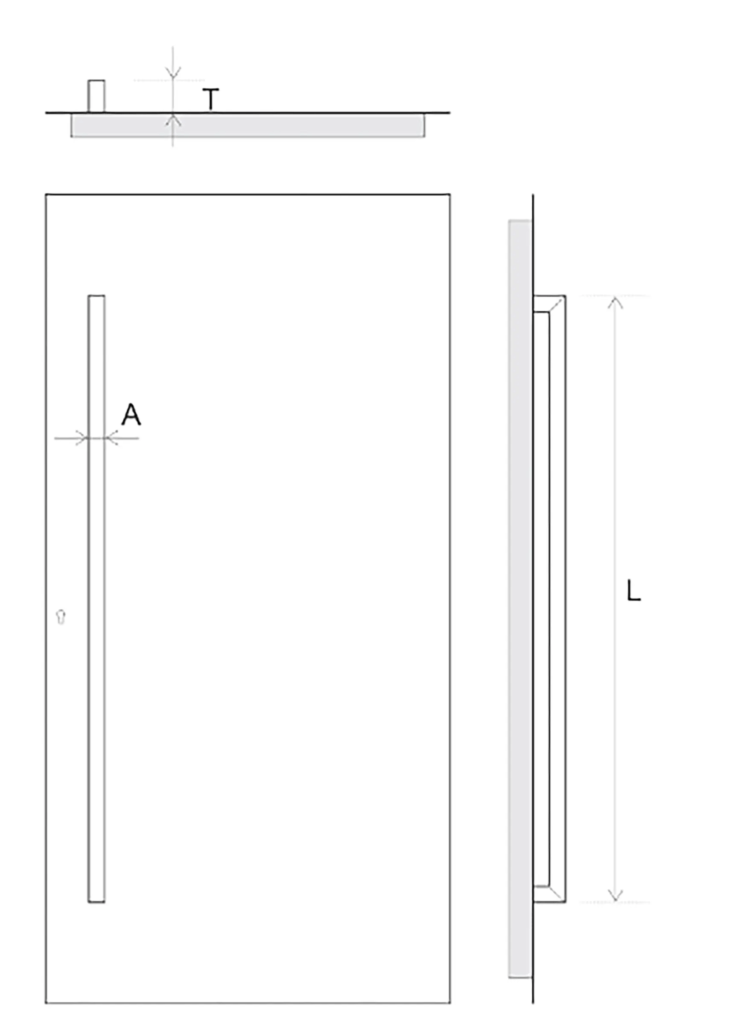 TORIX - aluminium deurgreep - DTR-U-01 SEPCIFICATIES